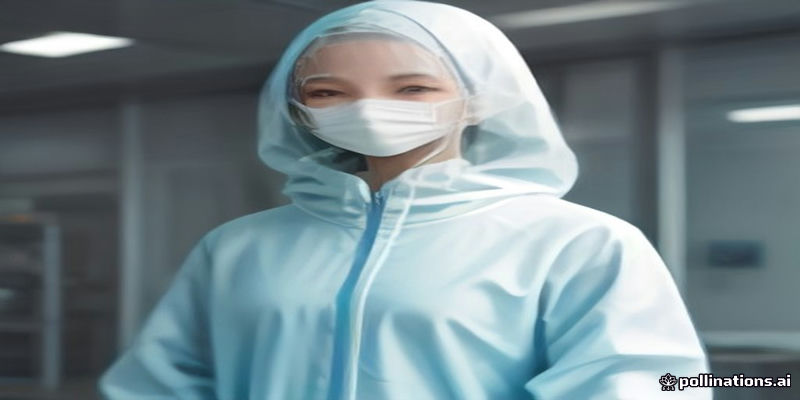 정밀 전자 무진복 클린룸 제전 가운, 도전사 원단과 정전기 방지