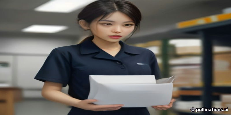 반납된 유니폼을 점검하는 매니저
