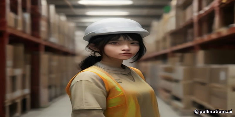 현장에서 혼방 원단 작업복을 입고 일하는 직원